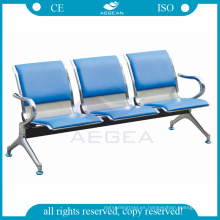 AG-TWC002 3 plazas de acero inoxidable hospital sala de espera de antigüedades sillas